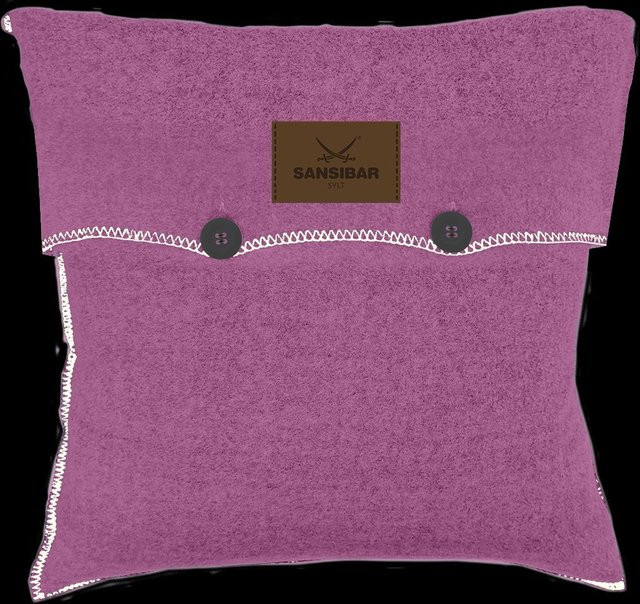 Kissenhülle SANSIBAR in Berry mit grafischem Design aus Polyester und Viskose - Bild 1