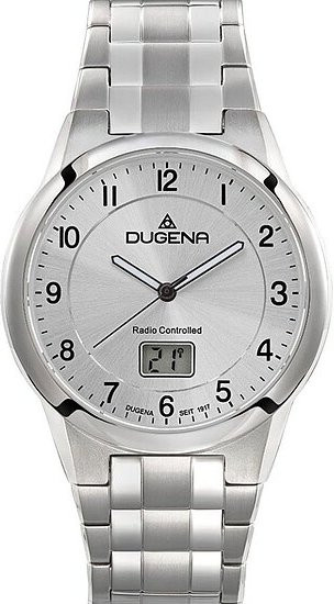 Dugena Herrenuhr, Titan, Quarz, Analog-Digital, 39,5 mm, Silber - Bild 1