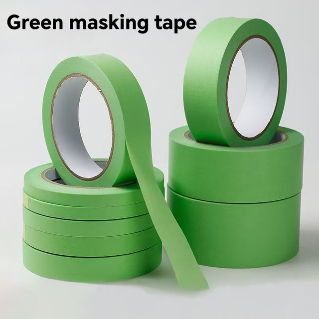 Grünes Abdeckband aus Papier, 25 m Länge, ideal für Malerarbeiten und Autolackierungen - Bild 1