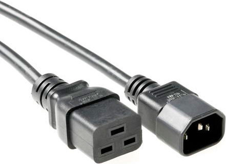 Microconnect Stromkabel Schwarz 5 m mit C19-Koppler und C14-Koppler PE0191450 - Bild 1