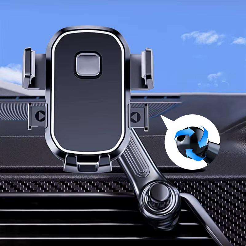 SEAMETAL Universeller Auto-Handyhalter für Lüftungsschlitze, 360 Grad drehbar, Schwarz - Bild 6