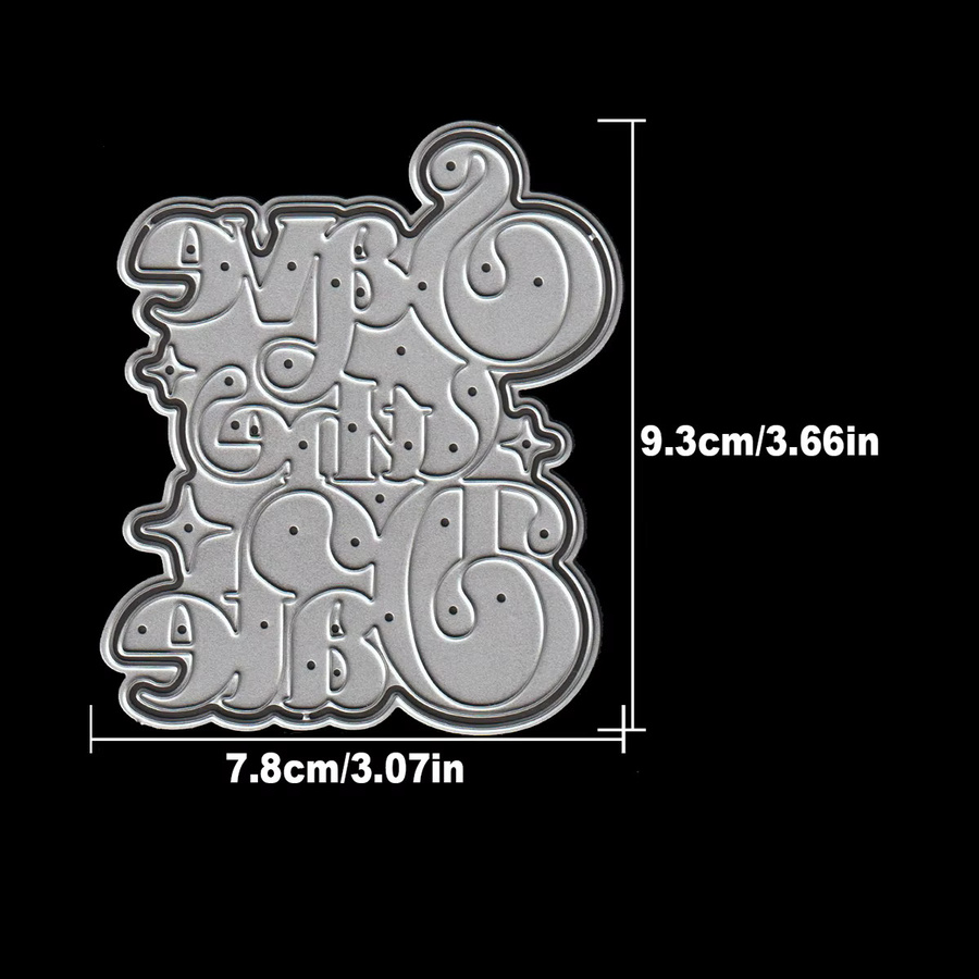 Original Lovely Layers Metall-Stanzformen SAVE THE DATE für Scrapbooking und dekorative Prägung in Silber - Bild 2