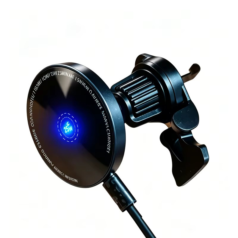 UYUXIO Magnetisches 25W Kabelloses Auto-Ladegerät in Schwarz für iPhone 17 16 15 14 13 12 Pro Max Plus als Auto-Lüftungshalterung - Bild 5