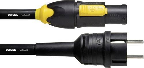 Cordial CFCA 10 S-TRUE 1 Strom Anschlusskabel Schwarz mit Schutzkontakt-Stecker und PowerCon-Stecker, Länge: 10 m - Bild 1