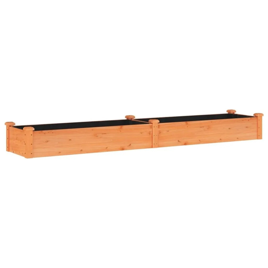 vidaXL Hochbeet aus Massivholz Tanne in Braun mit Einsatz, B/T/H: 240 x 45 x 25 cm - Bild 2