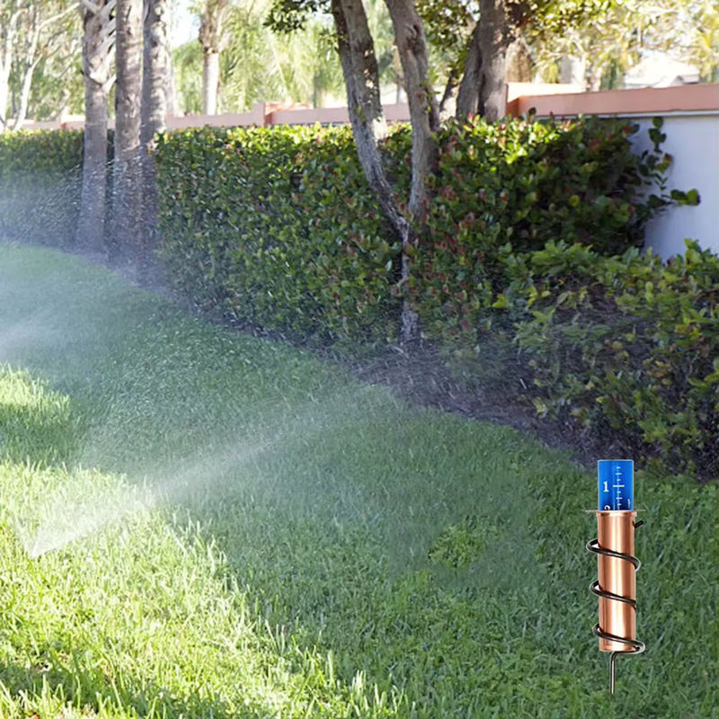 Alloet Regenmesser aus Kupfer für den Garten als präzises Pluviometer zur Niederschlagsmessung - Bild 4