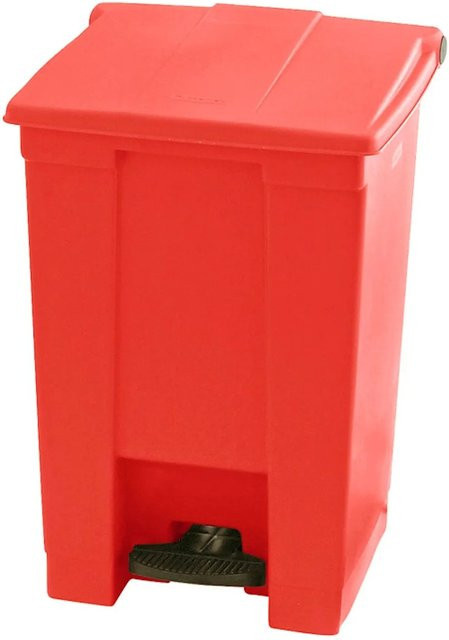 Rubbermaid PROREGAL Pedaleimer aus Polyethylen in Rot, Volumen: 45,4 Liter, H x B x T: 60 x 40 x 41,3 cm - Bild 1