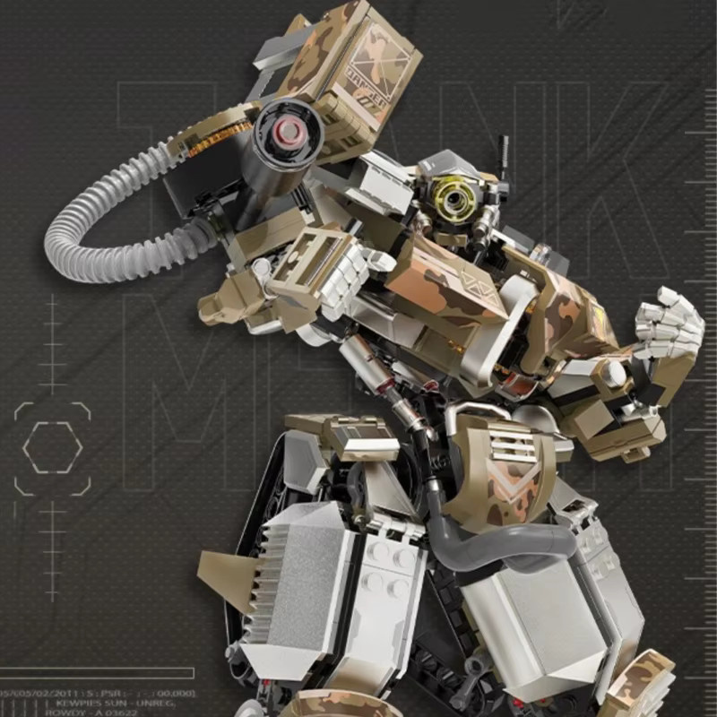 M MENBIS Battle Mecha Bausteine Roboter Modell Set mit 600 Teilen in Mehrfarbig - Bild 3