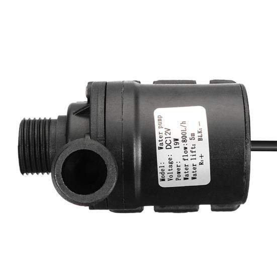 Yangyizhi Bürstenlose 12V Gleichstrom Tauchwasserpumpe mit Magnetantrieb, 800L/H, 5M Förderhöhe, Ultra Leise, Schwarz - Bild 7
