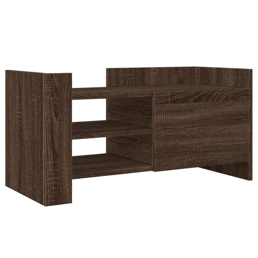 vidaXL TV-Schrank in Braun aus Holzwerkstoff, B/T/H: 80 x 35 x 40 cm - Bild 2