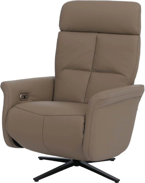 MCW Relaxsessel L10 aus Voll-Leder, elektrisch verstellbar und drehbar, Beige - Bild 2