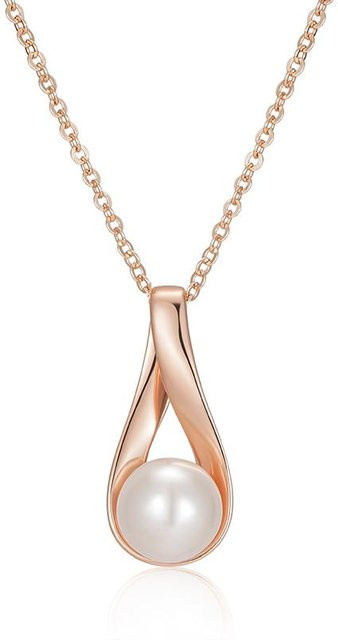 Kinel Jewelry Halskette, Perle, Zirkonia, Roségold, Damen - Bild 1