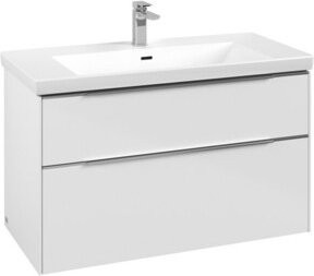 V&B Waschtischunterschrank Subway 3.0 in Weiß, B/T/H: 97,3 x 47,8 x 57,6 cm - Bild 1
