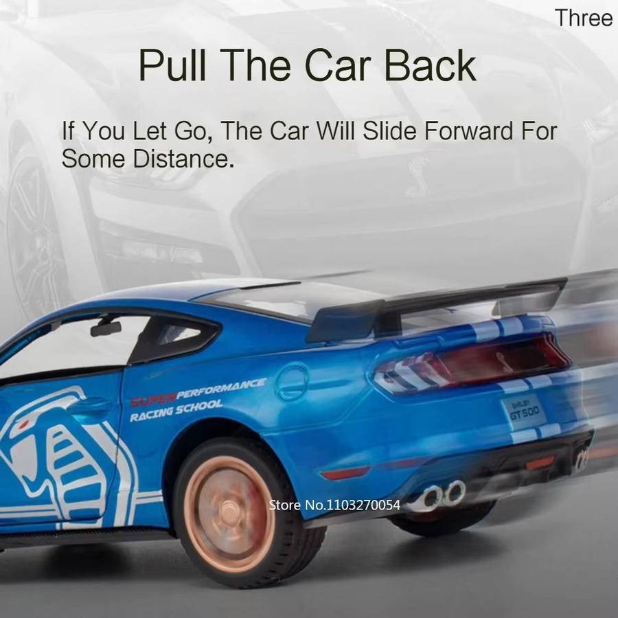 MAKEDA Mustang Shelby GT500, Spielzeugauto, 1:24, mit Licht und Sound - Bild 3