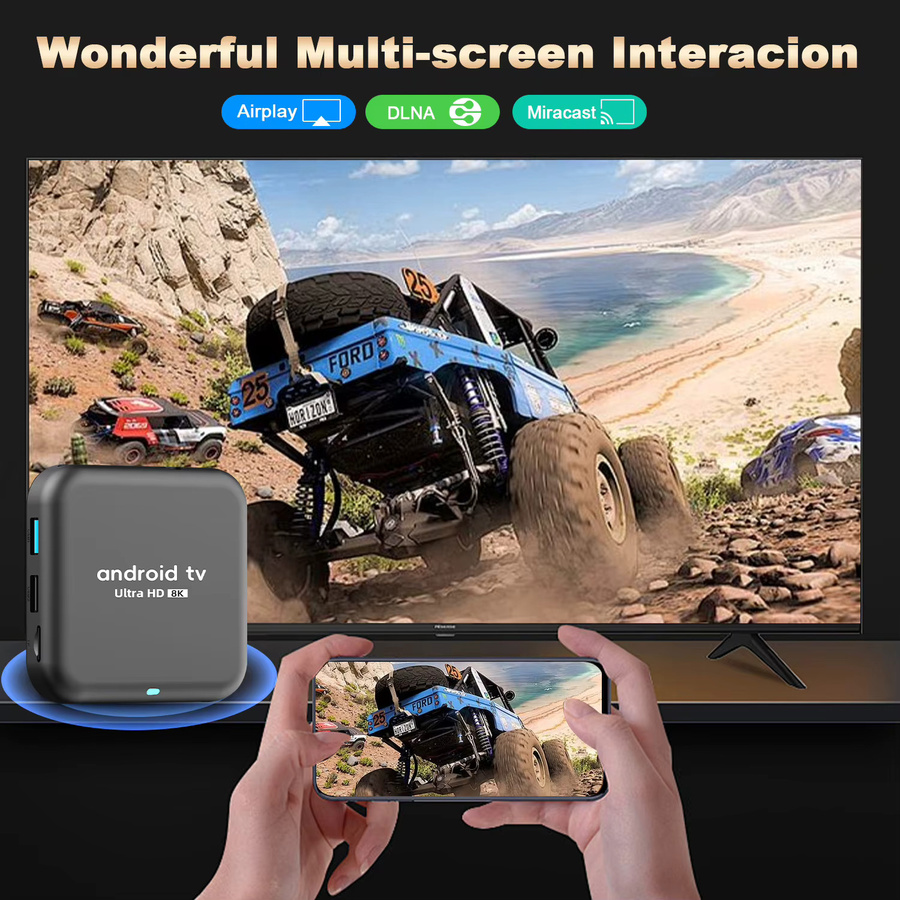 BLKJ Smart TV Box Q18 Streaming-Media-Player mit Android 16, Quad-Core Cortex A53, Schwarz - Bild 5