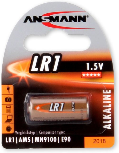 Ansmann Knopfzelle LR1 Batterie im 1er Blister - Bild 2