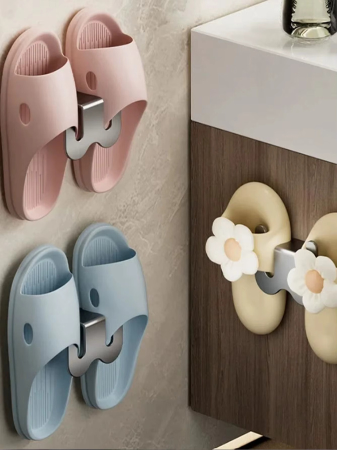 YOCITY Wandregal für Schuhe und Hausschuhe ohne Bohren, Selbstklebend, Weiß - Bild 4