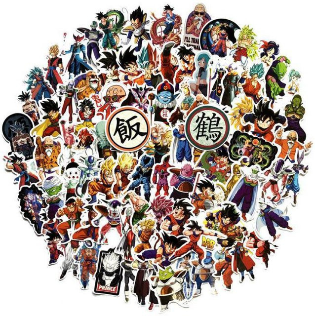Bandai Dragon Ball Cartoon Graffiti-Aufkleber, 100 Stück, wasserdicht - Bild 1