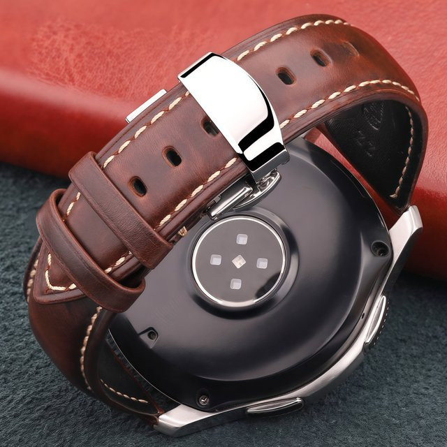 DUTRIEUX Uhrenarmband Leder, Edelstahl, Schwarz, Unisex - Bild 1