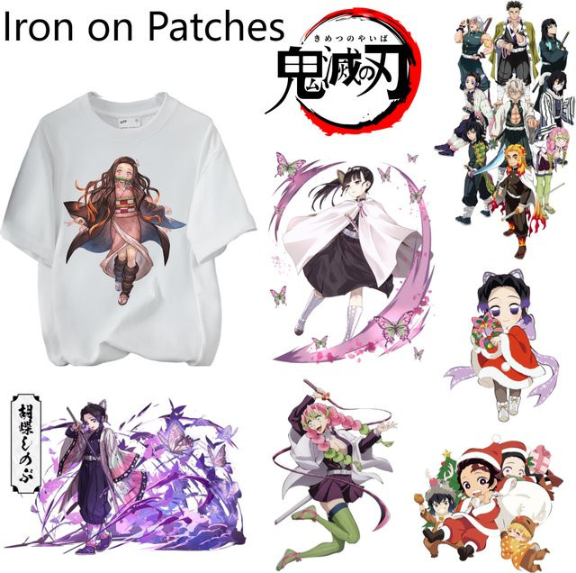 Bandai Demon Slayer Aufbügelbare Patches, Anime Cartoon Figuren, Wärmeübertragungsaufkleber - Bild 1