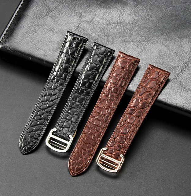 Cartier Uhrenarmband Krokodilleder, Leder, Herren - Bild 1