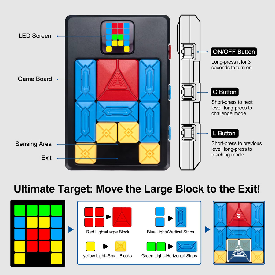 COOLPLAY AI Huarong Road Magnetischer Saugblock, Puzzlespielzeug, ab 8 Jahren - Bild 2
