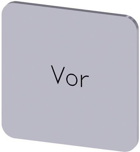 Siemens Bezeichnungsschild quadratisch 22mm x 22mm Silber Schwarz 10 Stück - Bild 1