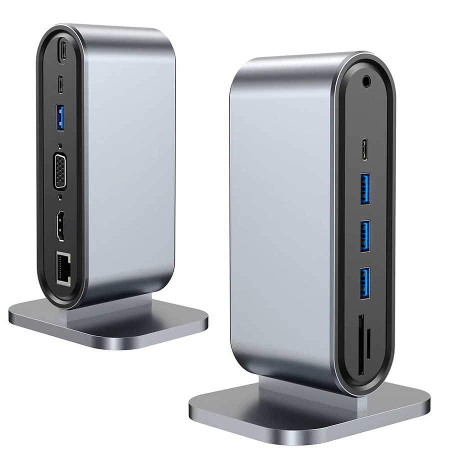 MZX 12-in-1 USB-C Dockingstation Typ-C Hub mit HDMI, Ethernet/LAN und USB-Adapter für deinen Laptop - Bild 3