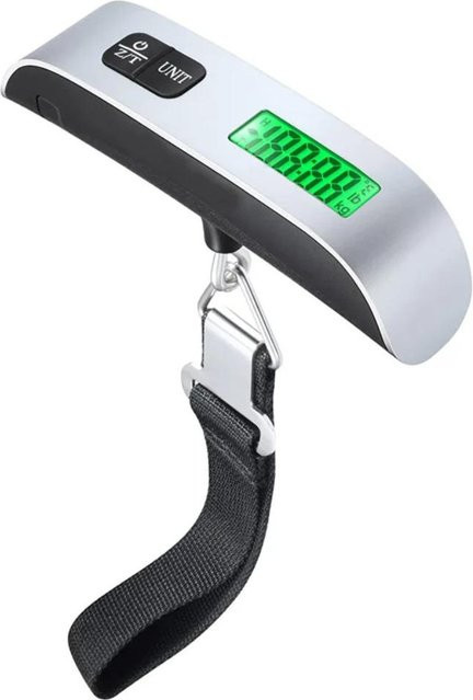 Digitale Tragbare Gepäckwaage von YH Tool in Silber mit LCD-Display für bis zu 50 kg - Bild 1