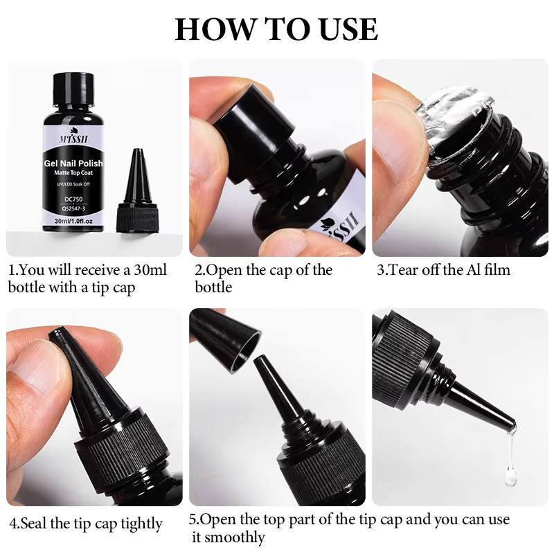 Mtssii Matte Top Coat Gel, Transparent, 30 ml - Bild 6