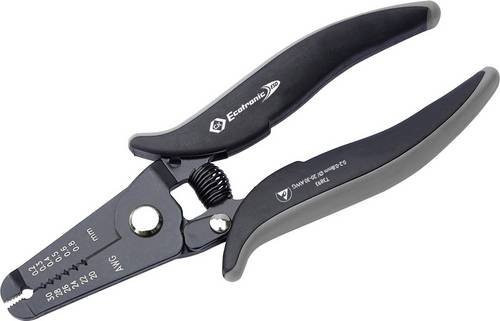 C.K Ecotronic T3893 ESD Abisolierzange aus gehärtetem Stahl in Schwarz für 0,2 bis 0,8 mm - Bild 1