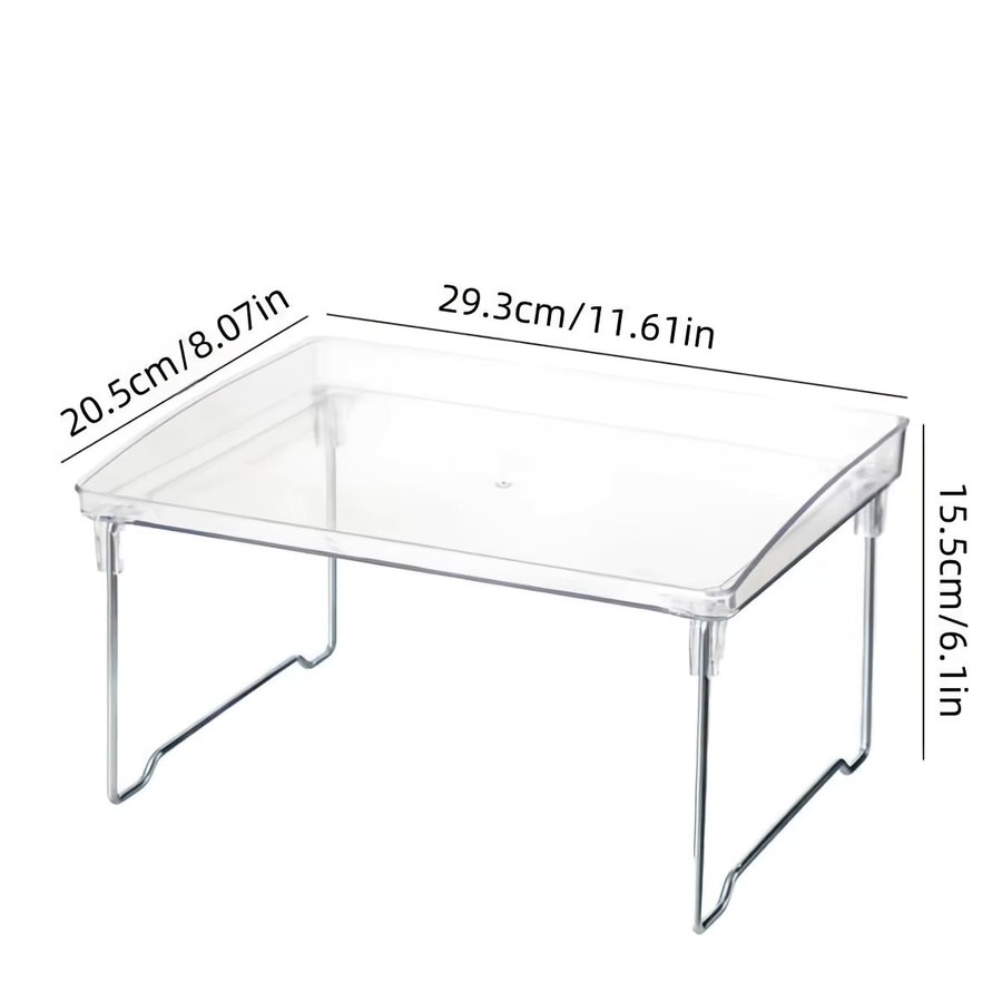 Faltbarer und stapelbarer Desktop-Organizer aus transparentem Acryl für Kosmetik und Kleinteile - Bild 2