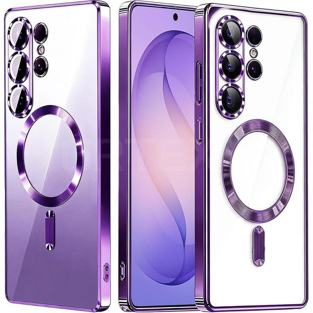 Transparente magnetische Silikonhülle für Samsung Galaxy S26 Ultra und Galaxy S26 Plus mit Galvanik-Effekt - Bild 1