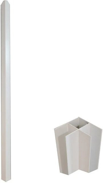 Vente-unique Zubehör für Glaswände Bayview in Weiß aus Aluminium - Bild 1