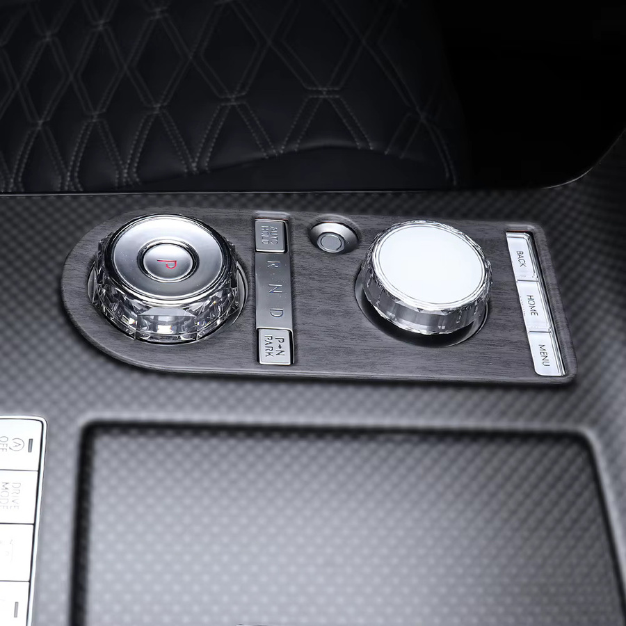 Genesis G80 PE 2025 Kfz-Mittelkonsolen-Zierrahmen und Schalthebel-Schutzhülle aus ABS in Schwarz für Linkslenker - Bild 2