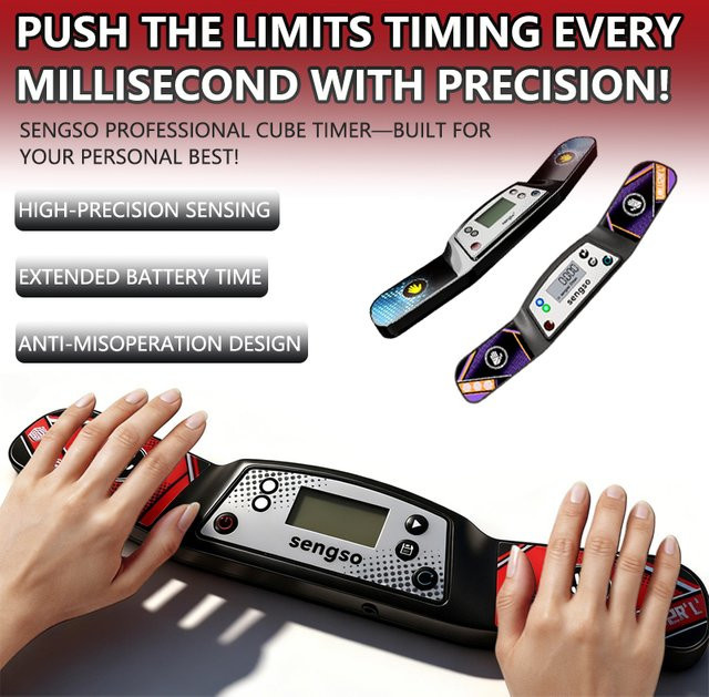 sengso Magic Cube Timer Professional Racing Edition, Schwarz - Bild 1