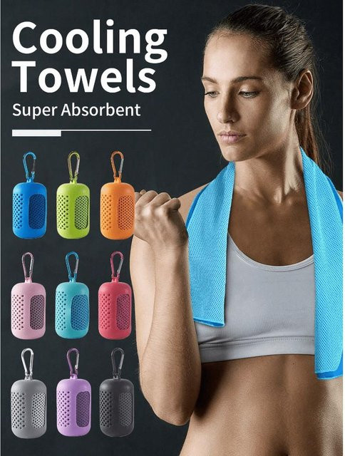 Kühltuch für Sport und Outdoor-Aktivitäten, schweißabsorbierend und schnelltrocknend, Sky Blue, Breite: 30 cm, Tiefe: 80 cm - Bild 1