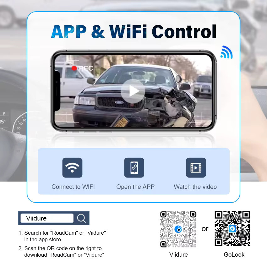 CARBAOHUI 4K UHD Dashcam mit WIFI für Volvo XC90 2023-2024, Plug-and-Play Auto-DVR Aufnahmegerät, Schwarz - Bild 5