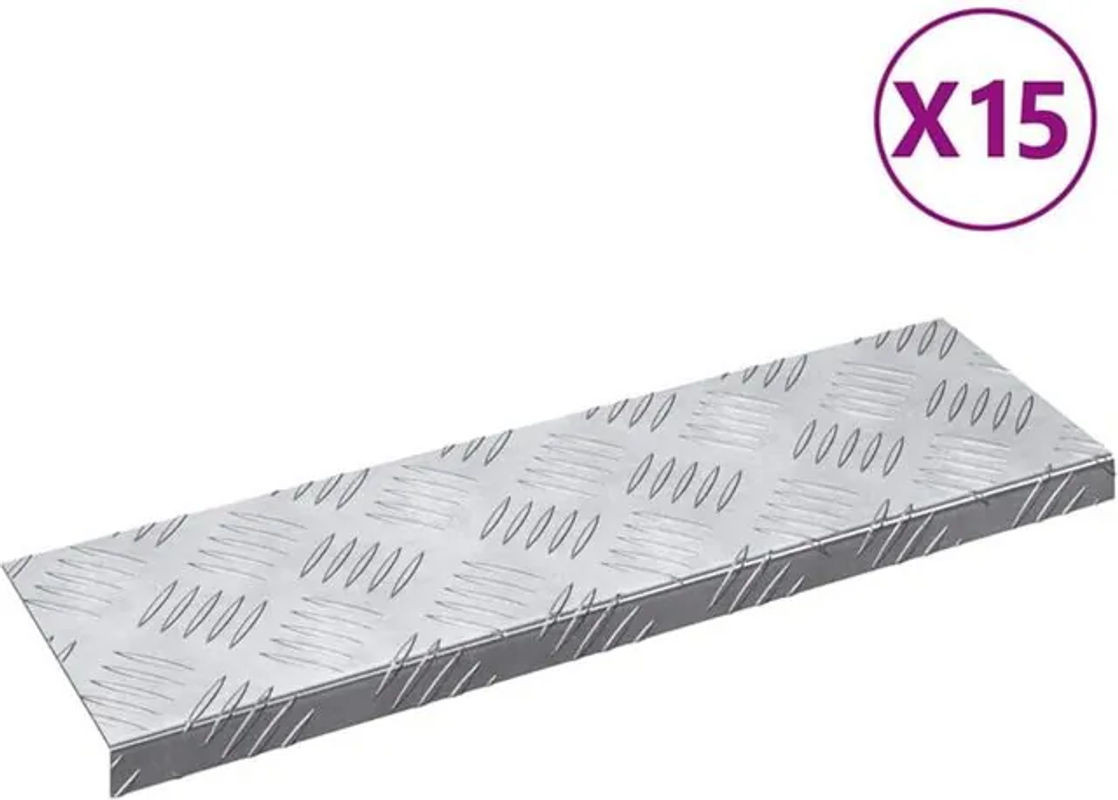 Vidaxl Rautenscheiben aus Aluminium in Silber, 15 Stück, B: 60 cm, H: 18 cm - Bild 1