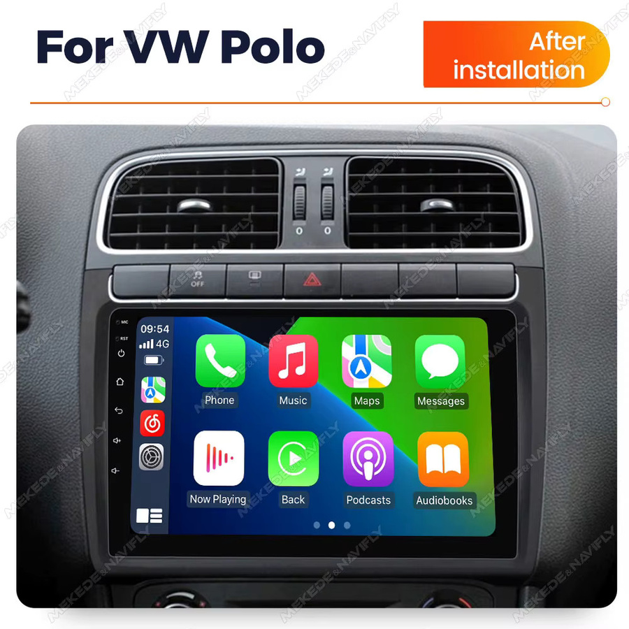 MEKEDE Android 15 Autoradio Head Unit 2 Din Stereo-Player für VW Volkswagen POLO 5 2008-2020 in Schwarz - Bild 2