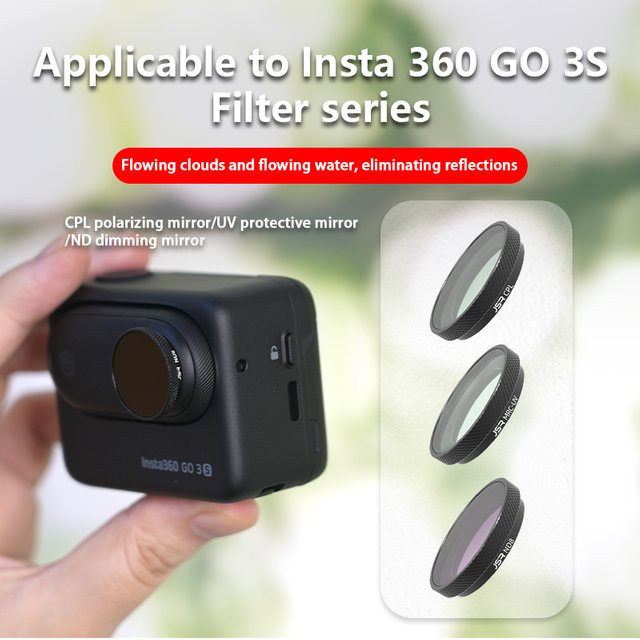 Insta360 Go 3S Objektivfilter-Set ND CPL UV Action-Kamera-Zubehör in Schwarz - Bild 1