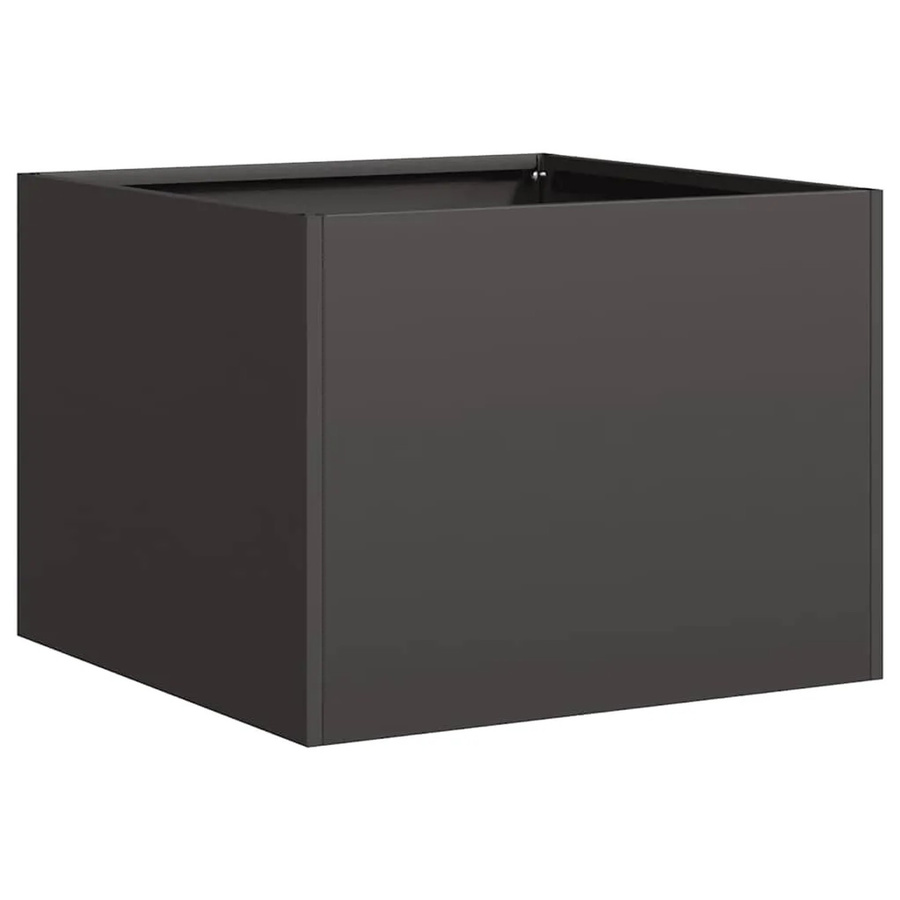 vidaXL Pflanzkübel aus Stahl in Schwarz, B/T/H: 40 x 40 x 30 cm - Bild 2