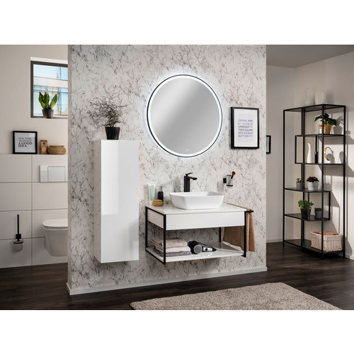 Fackelmann Aufsatzwaschbecken New York aus Keramik, oval, Weiß, B/T/H: 50 x 31 x 12,5 cm - Bild 2