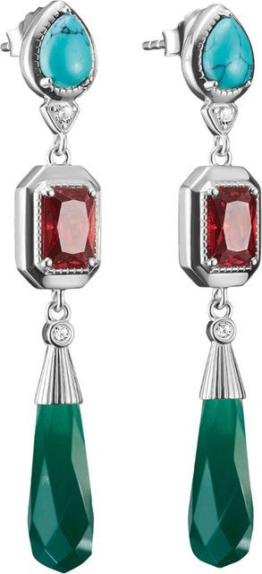 Thomas Sabo Ohrringe, 925 Silber, bunte Steine, Damen - Bild 1