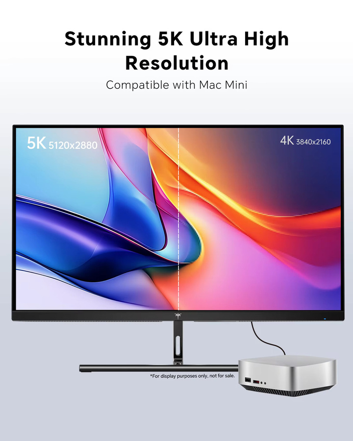 KTC 27 Zoll 5K Monitor mit IPS-Panel und 65 W USB-C Anschluss in Schwarz - Bild 2