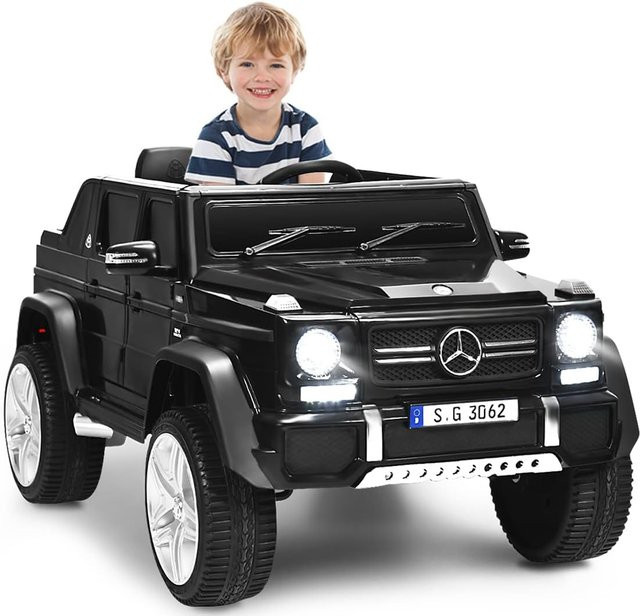 GOFLAME Mercedes-Benz Maybach Elektroauto für Kinder, 12-V-Elektro-Kinderauto, mit Musik, Hupe und LED-Leuchten, ab 3 Jahre - Bild 1