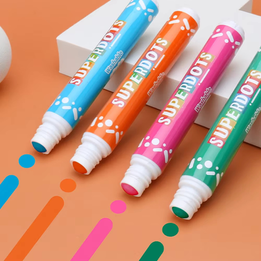 QKX 10-Farben Punktmarker Set in Multicolour für Kinder zum Zeichnen und Malen - Bild 2