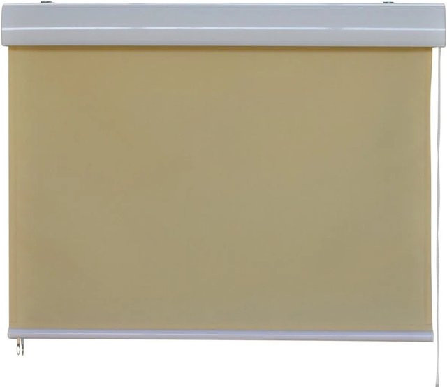 Jet-Line Sichtschutzrollo mit Kassette in Beige, B: 100 cm, H: 230 cm - Bild 1