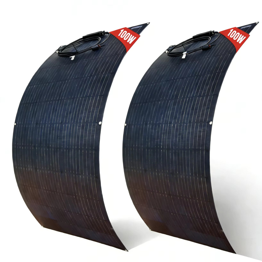 JINGYANGPV 100W 18V Flexibles Solarpanel in Schwarz, hocheffizientes ETFE-Solarpanel für Camping, Wohnmobil und Boot - Bild 6
