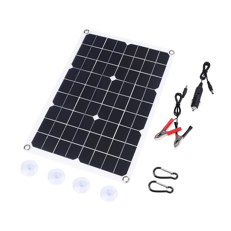 LOKMAT Solar-Kit mit 300W flexiblem Monokristallin-Silizium-Solarpanel und 20A Controller in Schwarz - Bild 3
